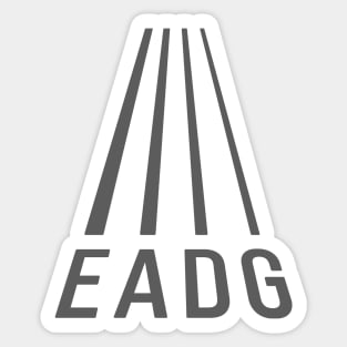 Bass Player Gift - EADG 4 String Bass Guitar Perspective Sticker